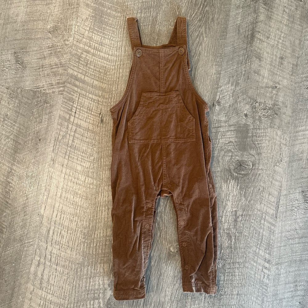 Brown Corduroy Kids Overalls Tea Collection 18-24 months